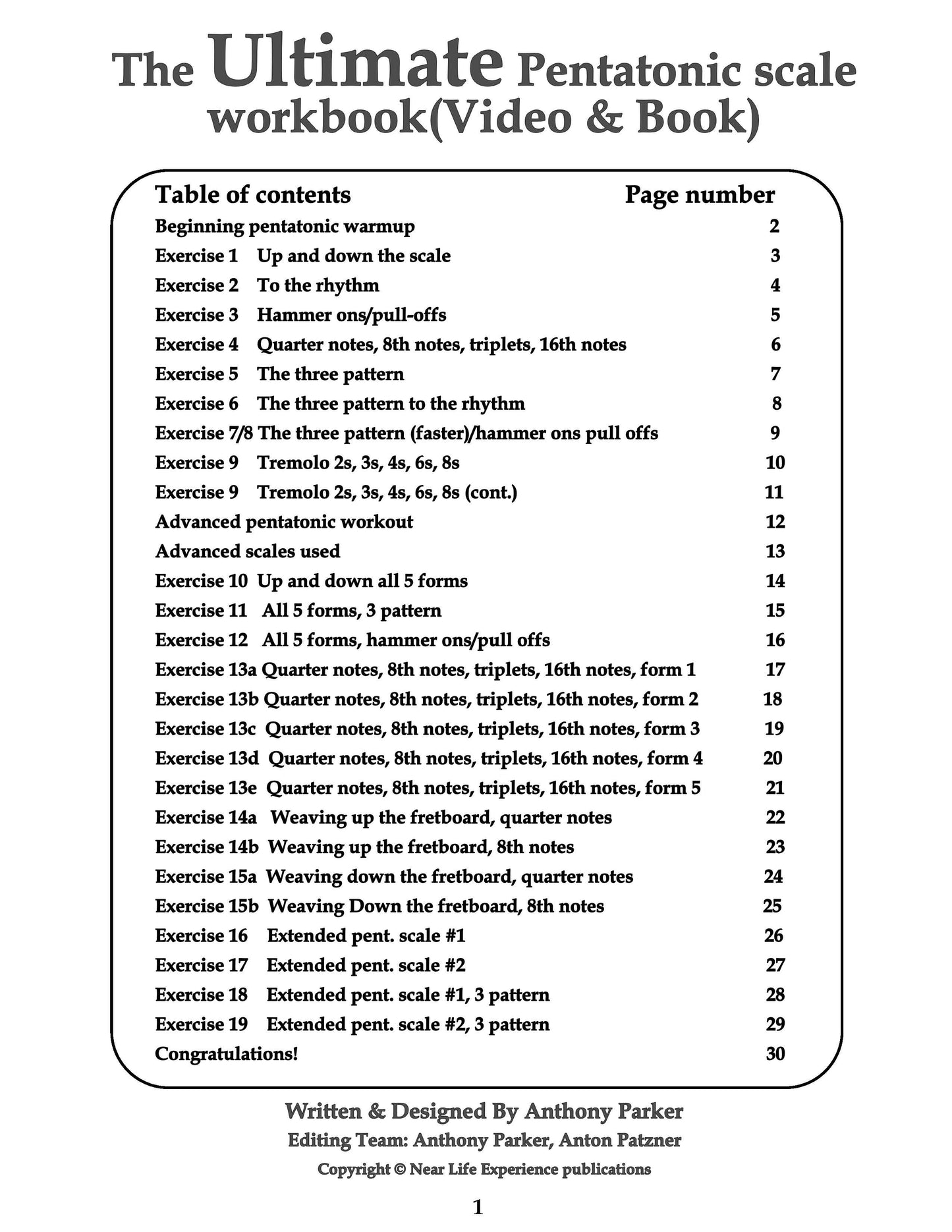Ultimate Pentatonic Scale Workbook ( eBook)