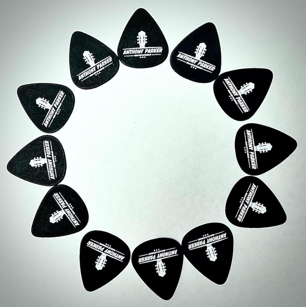 Guitar Picks - Anthony Parker .88mm Black (12-pack)