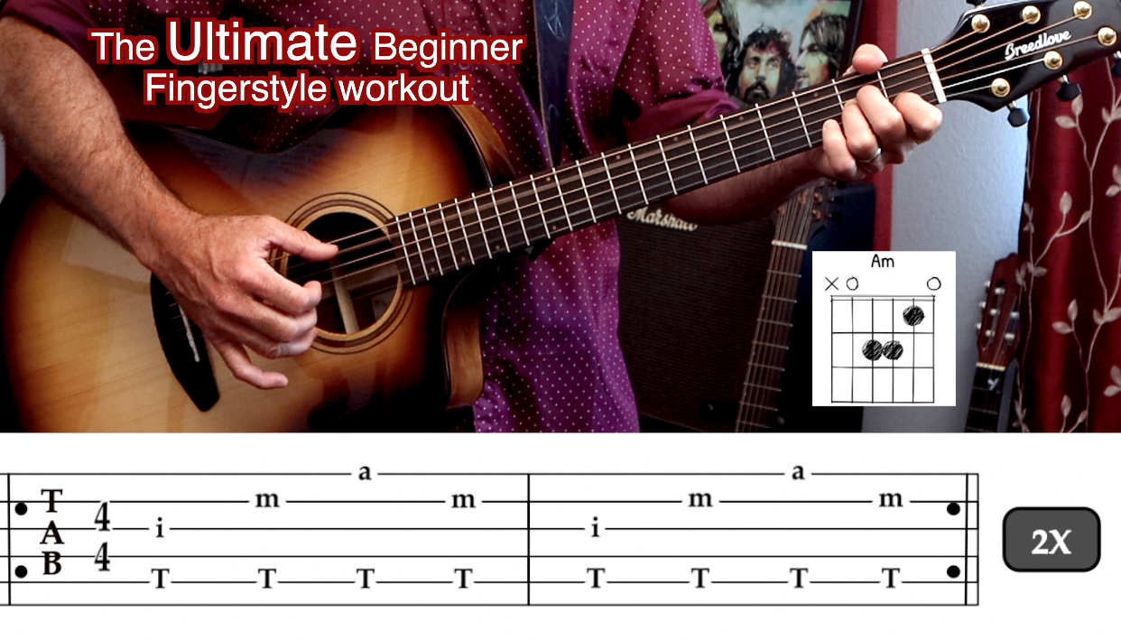 Ultimate Beginner Fingerstyle Workout (eBook + Video)