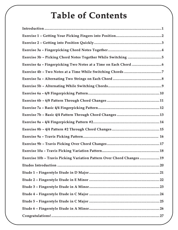 Ultimate Fingerstyle Workbook for Beginners (Physical Book)